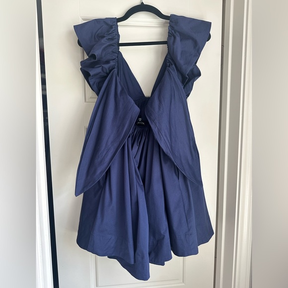 For Love & Lemons Clementine Mini Dress Navy Blue Size XS - Picture 2 of 6